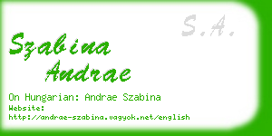 szabina andrae business card